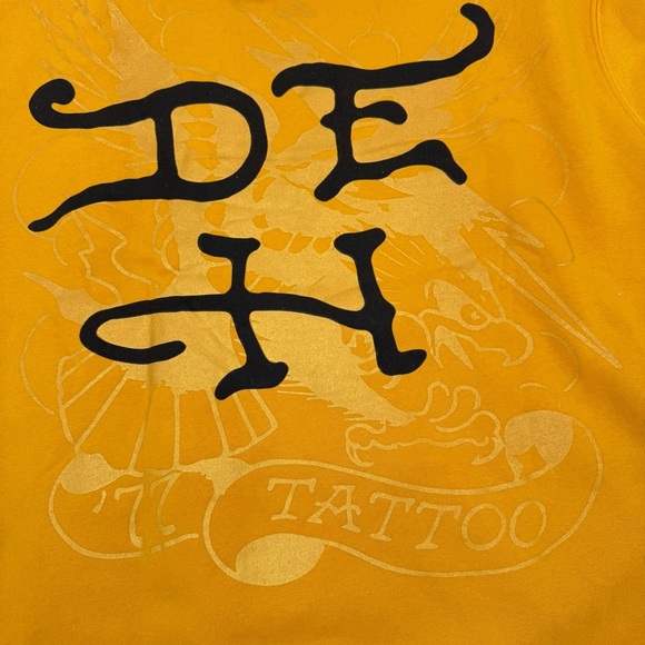 ED Hardy Men’s Size XXL yellow gold panther hoodie NWT - Picture 5 of 8